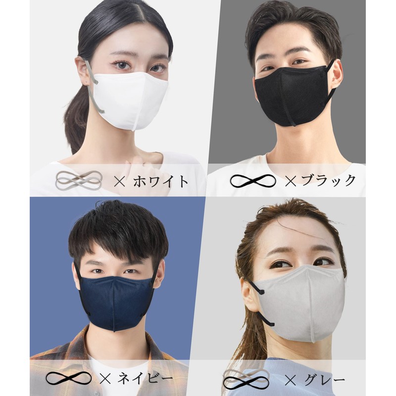 [男女兼用大きめマスク]立体 マスク 大きめ バイカラー 不織布 30枚入 3d立体構造 hellozebraマスク 使い捨て おしゃれ