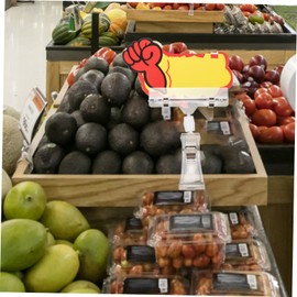 Operitacx 2sets Super Clip Mouth Design Rotatable Sign Holders Double-Sided Banner Clips Mini Merchandise Display Memo Holders 10pcs*2