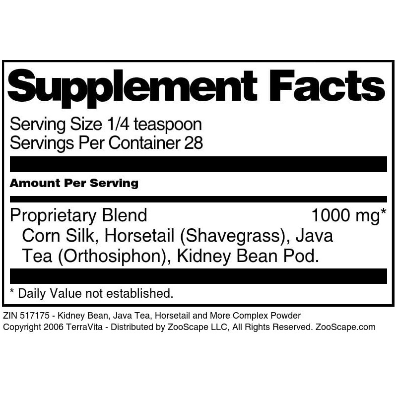 Kidney Bean, Java Tea, Horsetail and More Complex Powder (1