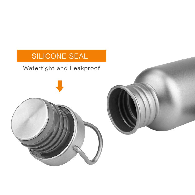 600ml Full Titanium Water Bottle Ultralight Outdoor Camping Hiking Cycle