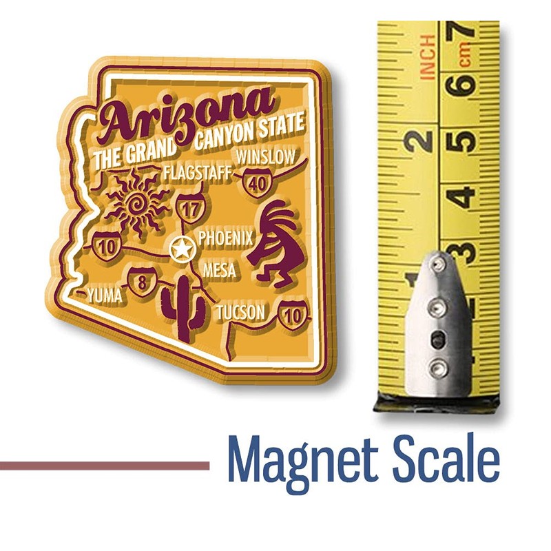 Arizona Premium State Magnet by Classic Magnets, 2" x 2.3",