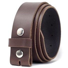Ashford Ridge 40mm Full Grain Hide Leather Snap On Belt - Made in England (Medium (32" - 36" Waist), Brown)