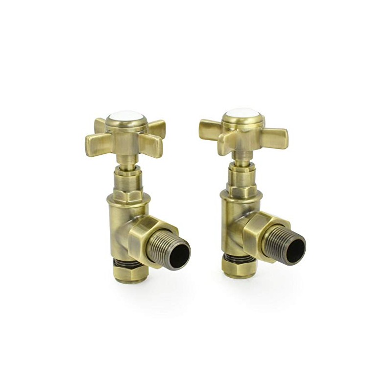 Hot Flow | Bayou Cross-Head Traditional Manual Radiator Valves (Pair)