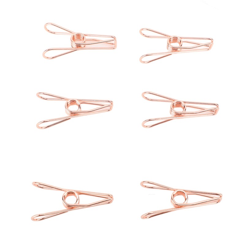 60pcs Wire Clothes Pins Antislip Creativity Metal Wire Hollow Out