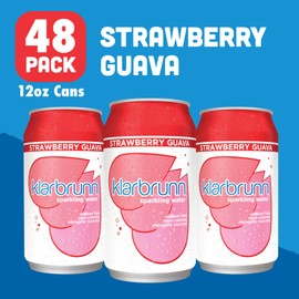 Klarbrunn Sparkling Water, Strawberry Guava, 48 Pack