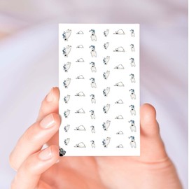 Winter Polar Bears Clear Vinyl (Cut, Peel, & Stick) Nail Designs
