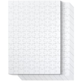 Mr. Pen Blank Puzzle, 10 Packs of 120 Pieces Each, 12.25" x 8.7", White, All White Puzzle
