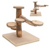 Wooden Hamster Platform Toy Hamster Playground Stand Rotating Ladder for