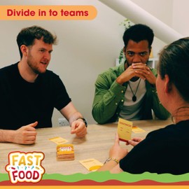 Fizz Creations Fast Food Card Game. Food & Drink Trivia Card Building Game. Age 8+, 2-6 Players, 30 Minutes Play Time Fun Family Games Team Games.