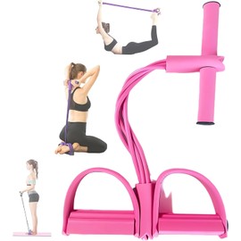 21 bandas de resistencia de fitness, 4 tubos de pedal de pedal – 2023 nueva cuerda elástica para sentarse en las piernas, bandas de ejercicio con asas, bandas de entrenamiento de estiramiento para pesas de brazo, equipo de ejercicio