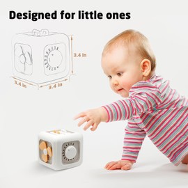 Hshenjhu Baby Toy from 1 Year, Montessori Toy for Baby, Baby Cube Toy, Educational Learning Toy, Motor Skills Toy, Motor Skills Cube for Infants and Toddlers from 1 2 3 4 Years