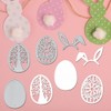 Metal Happy Easter Eggs Frame Die Cuts for Card Making,