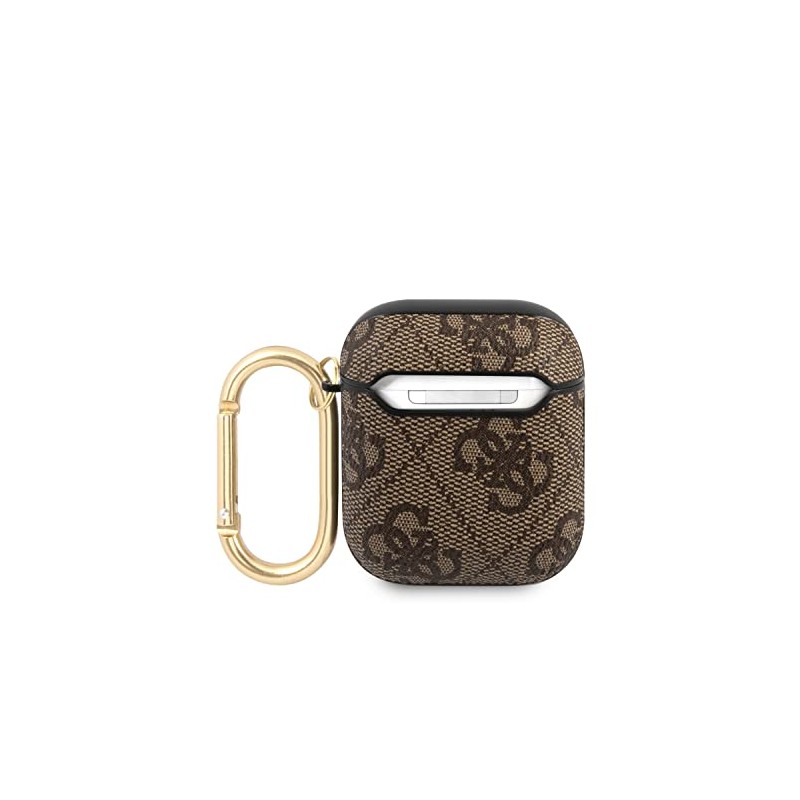Guess GUA24GSMW Case for AirPods Brown 4G Script Metal Collection