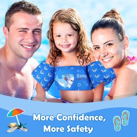 MoKo Swim Arm Band for Kids 20-30-40-50lbs, Clearance Toddler Swim Vest Cute Cartoon Swimming Wings Pool Floats Sleeve Children Water Sports Learning Swim Training Equipment, Pink & Colored Unicorn