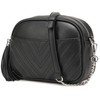 Lola Mae - Bolso bandolera acolchado, diseño moderno, 1a3-negro-plata Hardware
