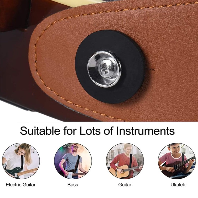 Guitar Strap Buttons, Pack of 2 Guitar Strap Locks, Guitar