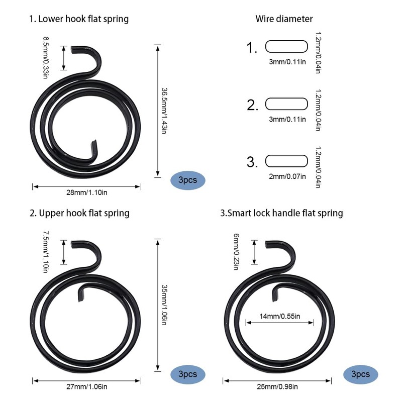 huoanpo 9-PCS Door Handle Spring Kit | Universal Hardware Repair