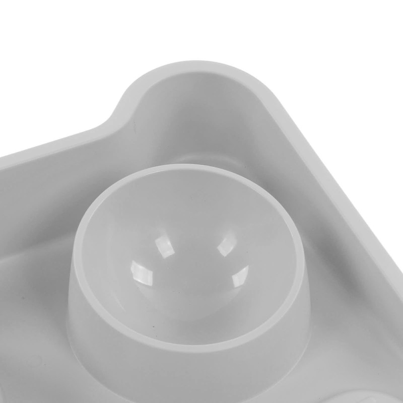 Cat Water Food Bowl 15 Degree Tilt Prevent Spill Stainless