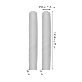 TOPPERFUN 2Pcs Windshield Wiper Blade Cover, 25.5x3.9in Polyester RV Windshield Wiper Blade Protector, Gray Wiper Blade Protector, Waterproof Rainproof Bird Droppings Wiper Cover for Car SUV Truck