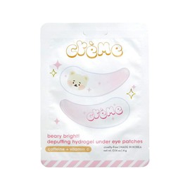 The Crème Shop Boba Bears Beary Bright Depuffing Hydrogel Under Eye Patches, Hydrating Under Eye Patches, Under Eye Patches for Puffy Eyes (Pack of 3)