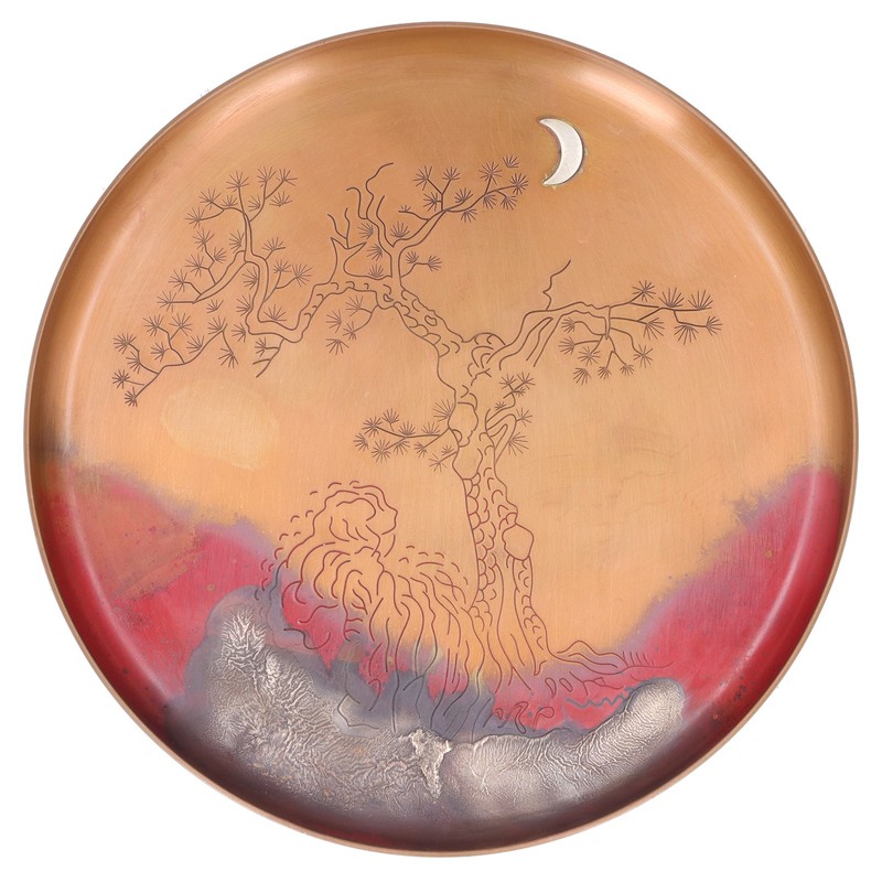 Tea Tray Japanese Hand Made Round Tea Cup Holder Plate