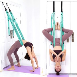 Tchrules Leg Stretcher Strap, Backbend Trainer Belt with Door Anchor, Flexibility Trainer Stretching Ballet Stretching Equipment for Fitness Gymnastics Dance Aerial Yoga Ballet