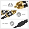 EMK RCA Y-Adapter Stereo Audio Cable, Subwoofer/Coaxial Audio Cable Superb