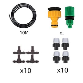 10 M Gartenbewässerungsschlauch, Hochflexibler & Leichter Bewässerungsschlauch aus PVC (4/7 mm), Perfekt für Garten, Gewächshaus, Balkon und Terrasse, Inklusive Praktischen Anschlussstücken