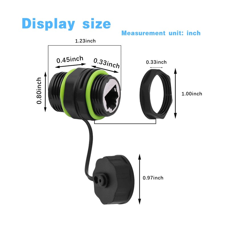 Danfetsoy RJ45 Panel Mount Coupler IP68 Waterproof, RJ45 Connector Waterproof