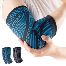 INDEEMAX Elbow Support Tennis Elbow Bandage for Men Women Compression Elbow Bandage for Tennis Elbow Golfer's Elbow Sports Tendonitis Arthritis Blue XL