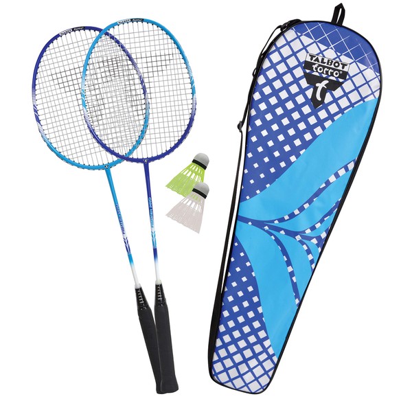 Talbot Torro Badminton Premium 2-Fighter Pro Set, 2 Graphite Rackets, 2 Shuttles, in a Valuable Bag, 449404