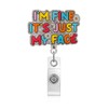 Funny Glitter Nurse Badge Reel I'm Fine It's Just My