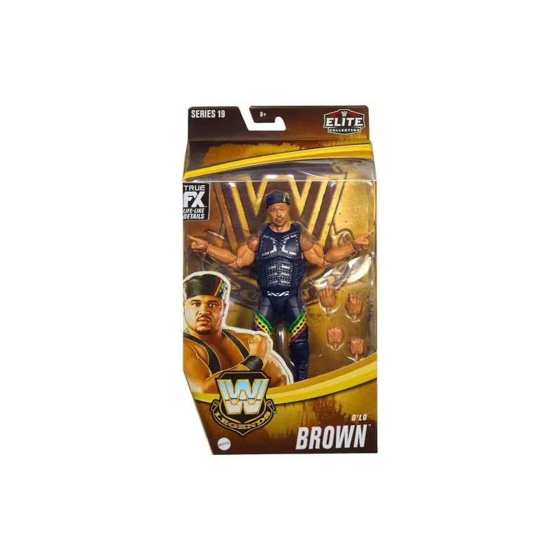 WWE Elite Collection D'Lo dlo Brown Wrestling Action Figure Legends