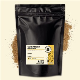 Nature Kitchen Coriander Ground 500G Large Bag Of Seasoning Spices And Herbs. Gluten-Free and Vegan, Everyday Cooking Blends For Marinades, Sauces, Frying, Baking Or Grilling