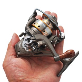 Mini Spinning Reel, 5.2:1 Gear Metal Fishing Reel, 13+1BB Powerful Spinning Fishing Reels with Interchangeable Handle, Small Compact Fishing Reel for Carp Bass Trout Fishing Mini 150