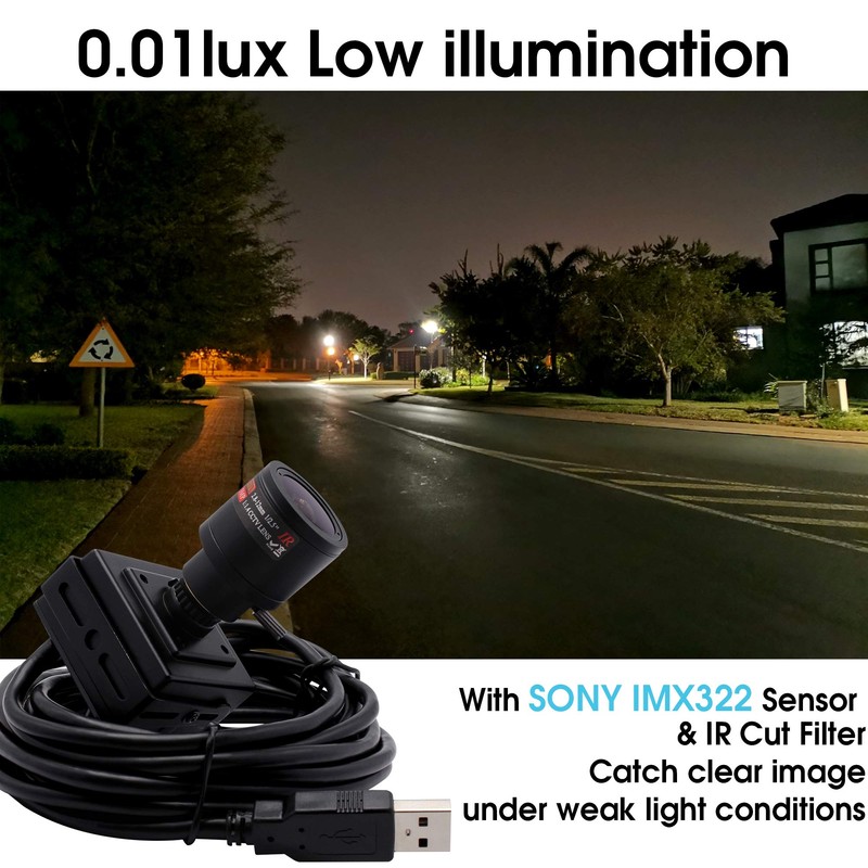 SVPRO Zoom USB Camera 2.8-12mm Variable Lens 1080P Full HD