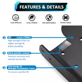 WSAYS ATV Winch Mount Kit For Kawasaki Brute Force 650 750 4x4 4x4i 2005-2024