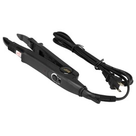 TopWigy Professional Hair Extensions Tool Hair Connector Fusion Heat Iron Connector Wand Temperature Adjustable Melting Tool with US Plug (Black U-tip)