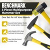 Benchmark - 3 Piece Hammer Set; 16 OZ. Claw Hammer,