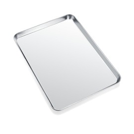 Baking Sheet, Zacfton Cookie Sheet Stainless Steel Toaster Oven Tray Pan Rectangle Size 12.5 x 10 x 1 inch, Non Toxic & Healthy,Superior Mirror Finish & Easy Clean, Dishwasher Safe