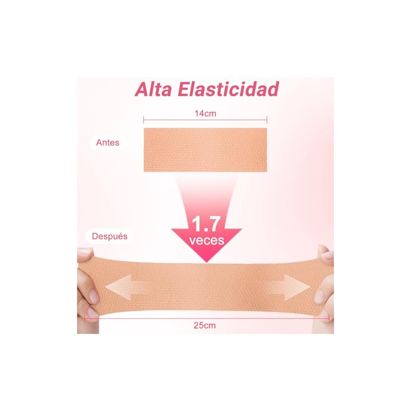 2 Rollos Cinta Antiarrugas para Levantar Cara,Parche Lifting 2.5cm*5m/Rollo