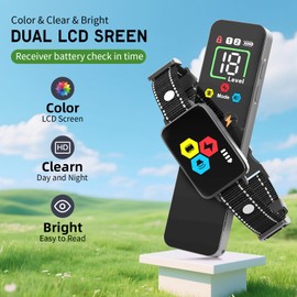 Dog Shock Collar (8~120lbs) for Small Medium Large Dogs,3300ft Dog Training Collar with Remote,Waterproof Dog Shock Collar with Beep(1-8) Vibration(1-8) Shock(1-18) Boost Shock and Security Lock