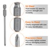 HARFINGTON 5pcs #1 Phillips Screwdriver Bit PH1 1/4" Hex Shank
