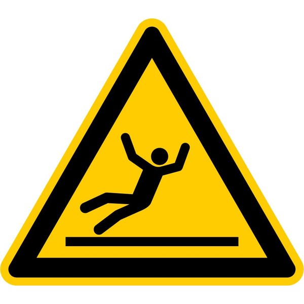Sticker Warning Sign "Warning of Risk of Slipping" Note Film