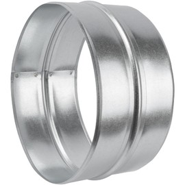 Vent Systems 8'' Inch Galvanized Steel Duct Connector - Round Ventilation Duct Extension - Metal Vent Coupler - Metal Hose Coupling - Galvanised Pipe Connector