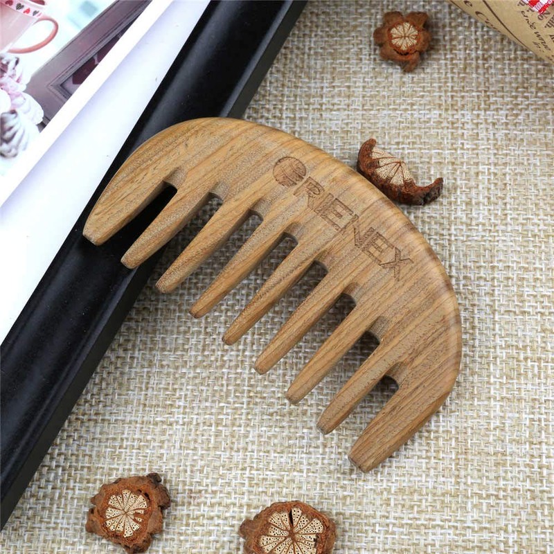 Orienex, High-quality Comb, Water Buffalo Horn, Crescent, Scalp Massaging, Anti-Static,