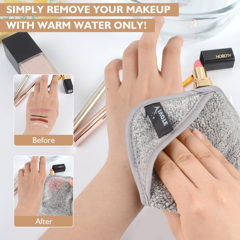 VIVOTE Microfibre Make-Up Cloth, 15 x 15 cm, Make-Up Pads,