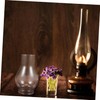 BIUDECO Elegant Retro Oil Lamp Shade Glass Chimney Windproof Cap