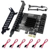PCIe x1 SATA Card 6 Ports PCIE 3.0 SATA Expansion