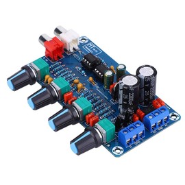NE5532 HiFi Stereo Preamp Tone Board Treble Mediant Bass Volume Control Equipped Board Dual AC 12V-18V